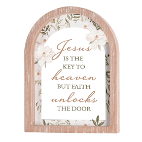 Framed Arch Jesus Is The Key White 11x15