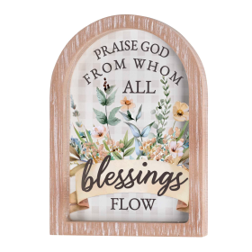 Framed Arch Praise God From White 9x13