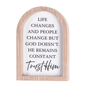 Framed Arch Life Changes White 9x13