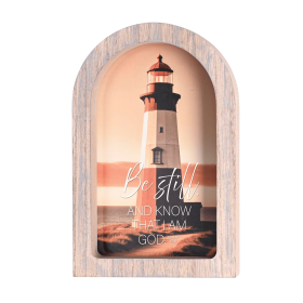 Framed Arch Lighthouse Be Still Gray