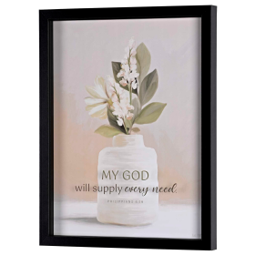 Framed Wall Art My God Will Supply 12x16