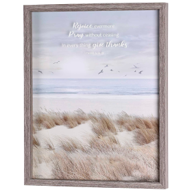 Framed Wall Art Rejoice Pray Give 16x20