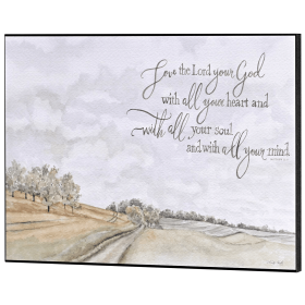 Wall Plaque Love God With Whole Heart