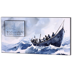 Wall Plaque He Calmed The Storm Boat