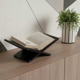 8" Black Marble Tabletop Decorative Bookstand