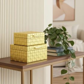 5" Gold Hand Painted Decorative Keepsake Box