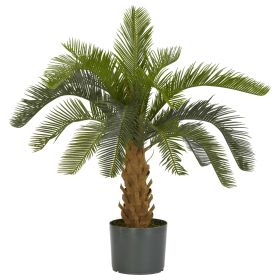 Plastic Cycas (Foam Trunk) Tree w/16 Lvs