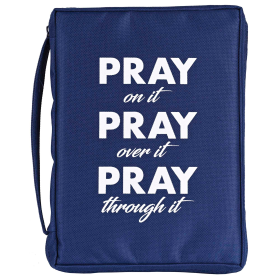 Bible Case Pray On It Navy (size: LARGE PRINT)
