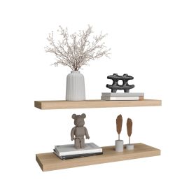 Belville Floating Shelves, 2 Shelves, 1.50" H (Color: Light Pine)