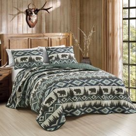 Bear Claw 3 piece bedspread (size: KING)